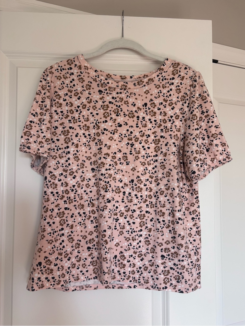 Loft Outlet Women's Pink Floral Print Tee